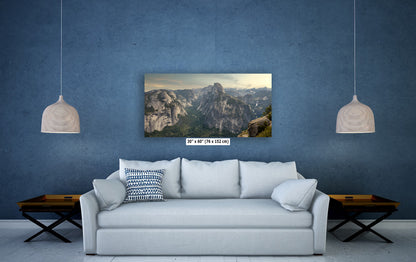 Glacier Point Yosemite National Park Nature Photo Relaxation Artwork of Half Dome for Meditation, Office, and House Decor