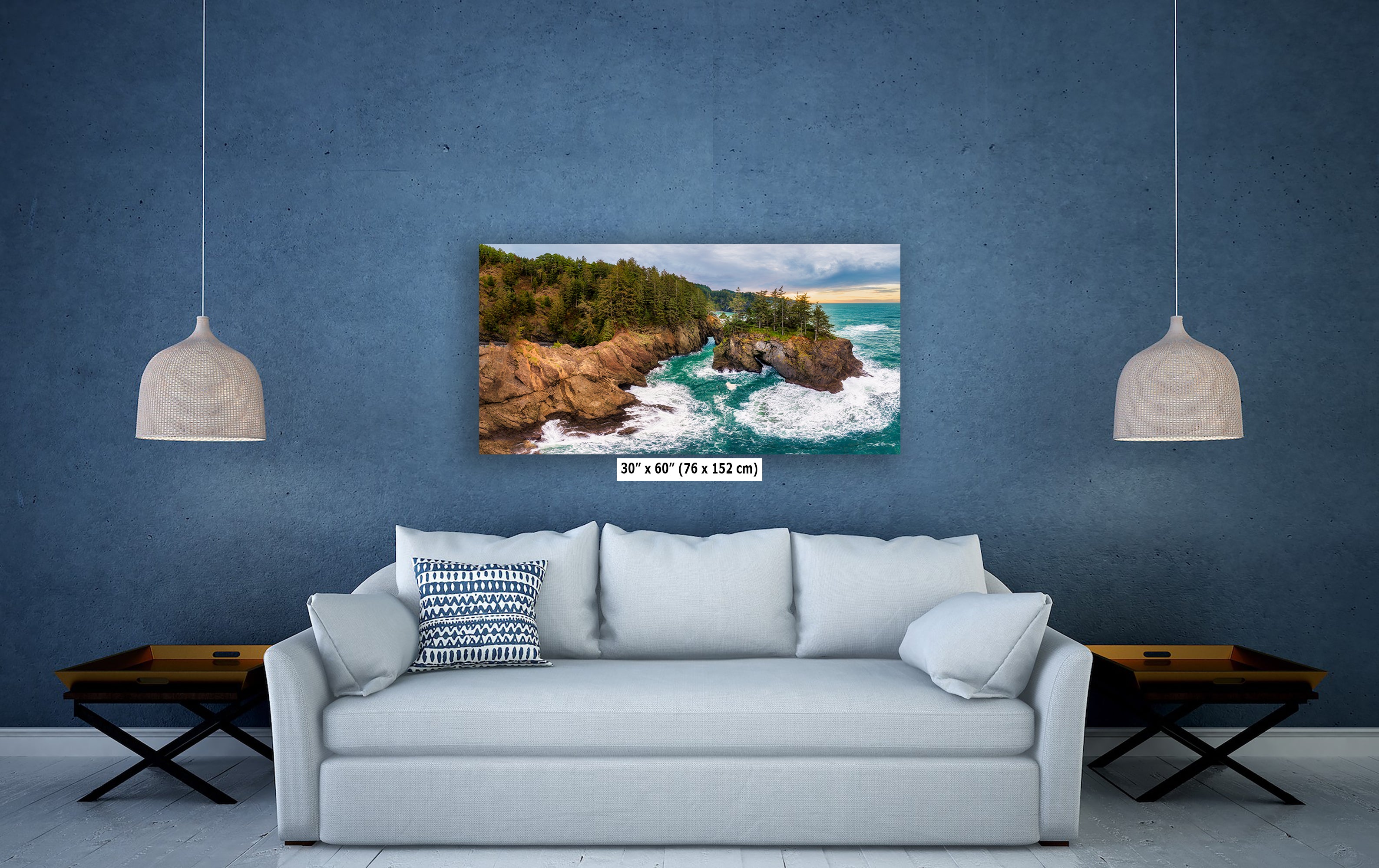 Oregon Coast Ocean Picture - Breathtaking Pacific Northwest Nature Photo for Relaxation, Meditation and Stylish Decor