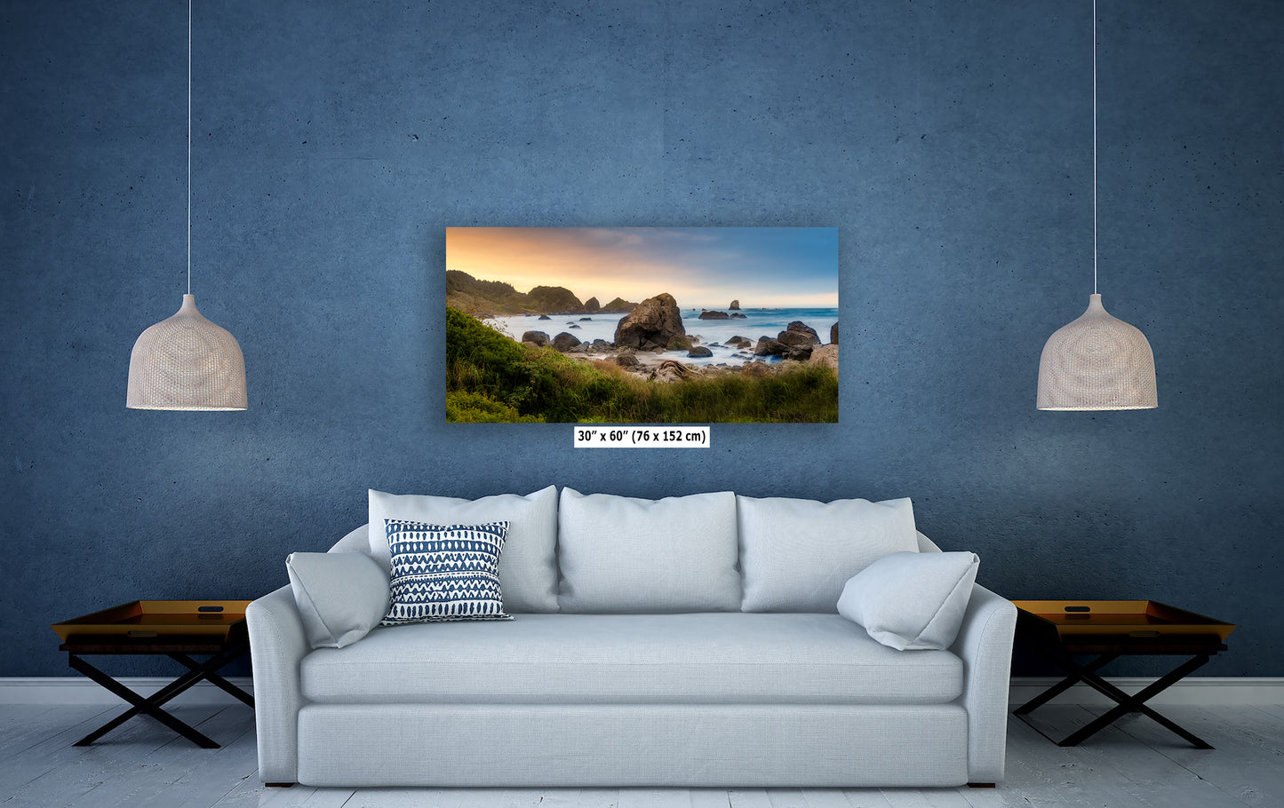 Lone Ranch Beach Oregon Coast Ocean Picture, Pacific Northwest Nature Photo Relaxation Artwork for Meditation, Apartment, Office & House Decor