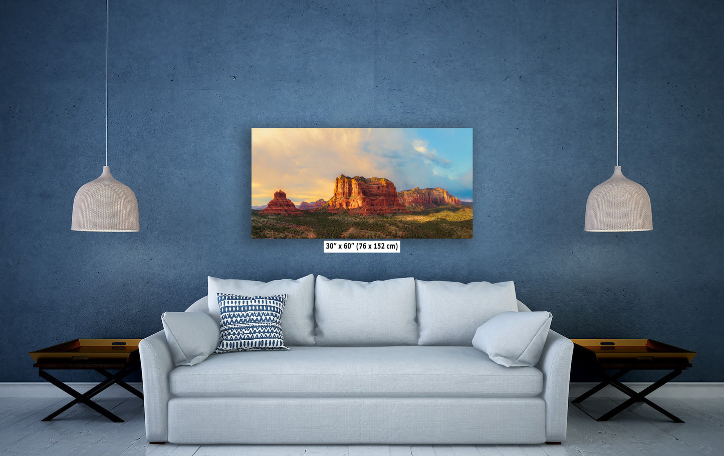 Courthouse Butte & Bell Rock Sedona Arizona Desert Picture, Southwestern Wall Art, Red Rock Scenic Nature Photo, House Decor Gift