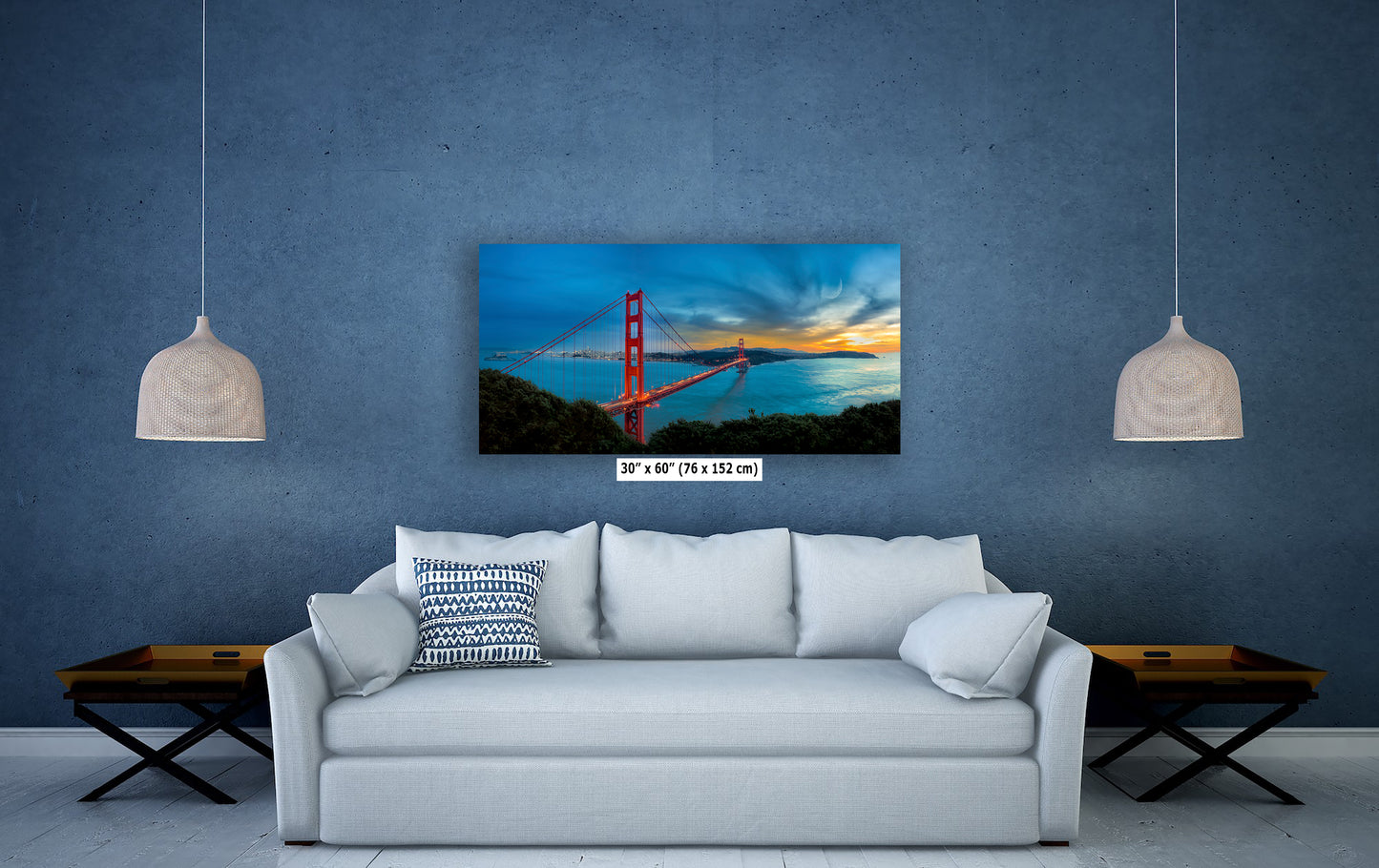 San Francisco Golden Gate Bridge Picture California Coastline | Panoramic Photo or Home Decor, Office, Dorm Room, Gift for Him, Housewarming