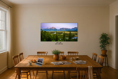 Grand Teton National Park Mountain Picture Panorama Nature Photo, Rustic Wall Art, Jackson Hole Scenery, Bohemian Decor
