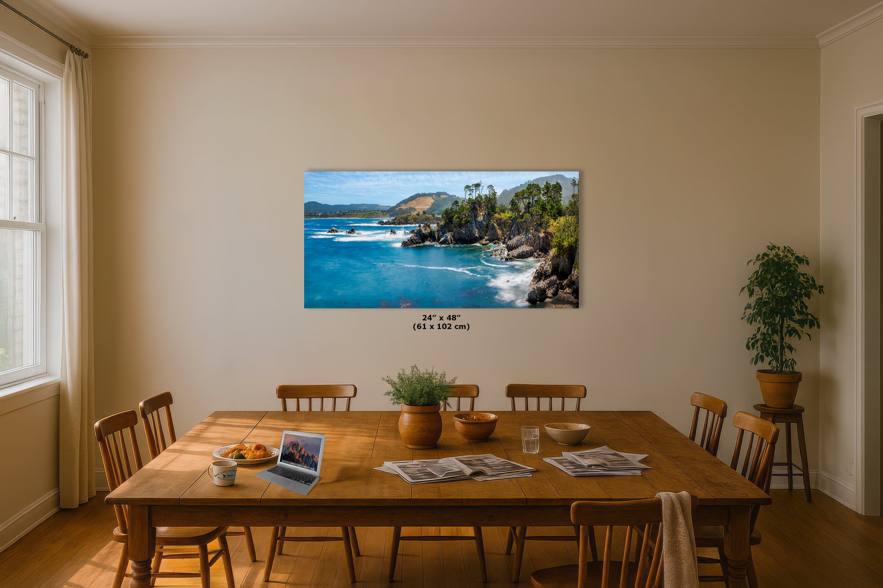 Point Lobos Carmel California Coastline Ocean Picture Seascape, Relaxation Artwork Nature Photo for Meditation, Office, Dorm, House Decor