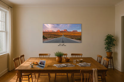 Monument Valley Arizona Desert Picture Nature Photo, Forrest Gump View Bohemian Style Relaxation Artwork for Meditation, Apartment, Office & House Decor