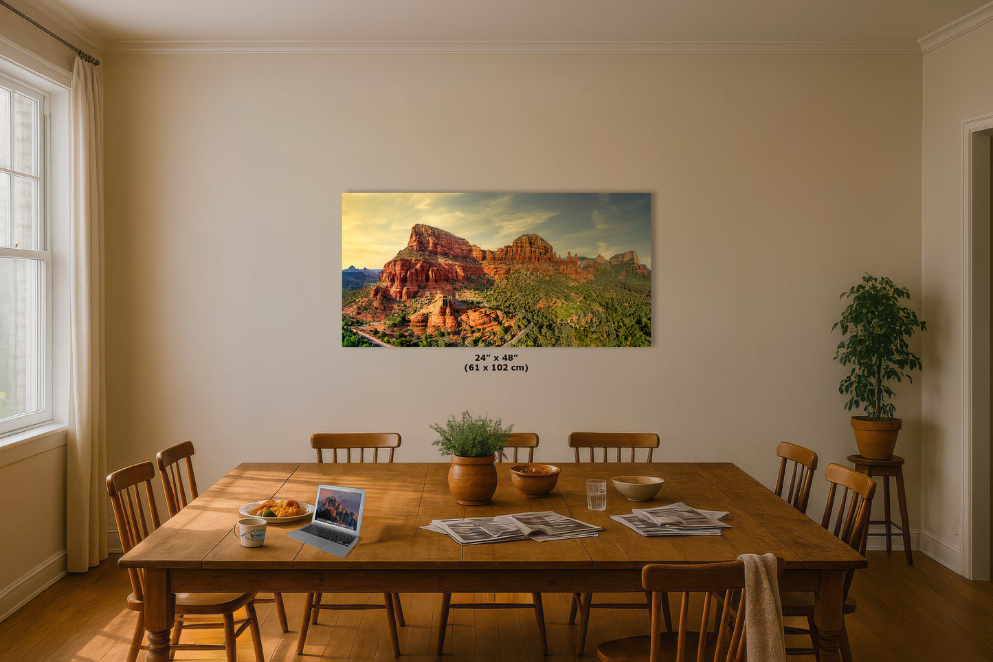 Chapel of the Holy Cross Sedona Arizona Desert Picture, Southwestern Wall Art, Catholic Church Decor, Canvas Print, Office or Home Wall Art