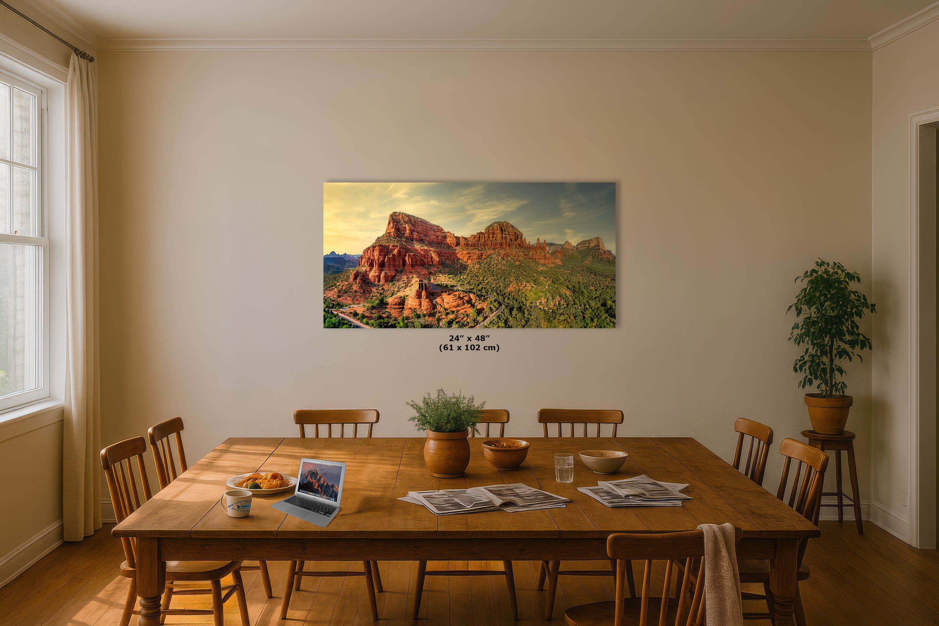 Chapel of the Holy Cross Sedona Arizona Desert Picture, Southwestern Wall Art, Catholic Church Decor, Canvas Print, Office or Home Wall Art
