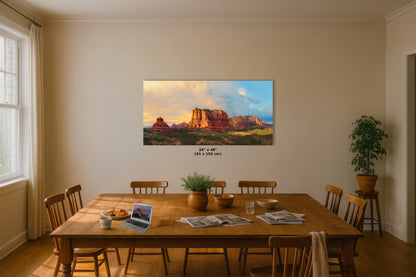 Courthouse Butte & Bell Rock Sedona Arizona Desert Picture, Southwestern Wall Art, Red Rock Scenic Nature Photo, House Decor Gift