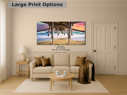 Southern California Coastline Ocean Picture Nature Photo, Relaxation Artwork, Newport Beach Pier Wall Art, Coastal Decor for Meditation