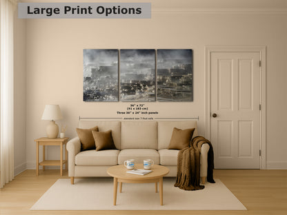 Mammoth Hot Springs Yellowstone National Park Nature Photo | Wyoming Mountain Picture Relaxation Artwork for Meditation or House Decor