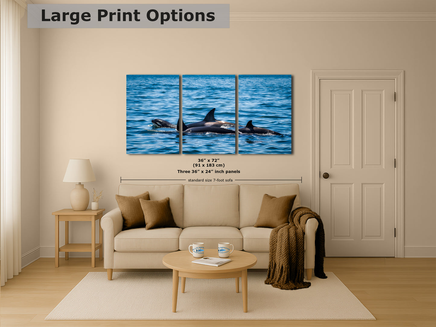 Orca Whale Marine Mammal Wildlife Photography, Killer Whale Ocean Art Print for Nature Lovers and Ocean Enthusiasts