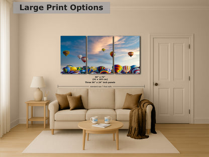 Hot Air Balloon Festival Mass Ascension Photo | Albuquerque New Mexico Balloon Fiesta Wall Art | Office, Cubicle & House Decor