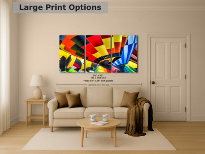 Hot Air Balloon Festival Mass Ascension Close Up | Albuquerque New Mexico Balloon Fiesta Wall Art | Office, Cubicle & House Decor