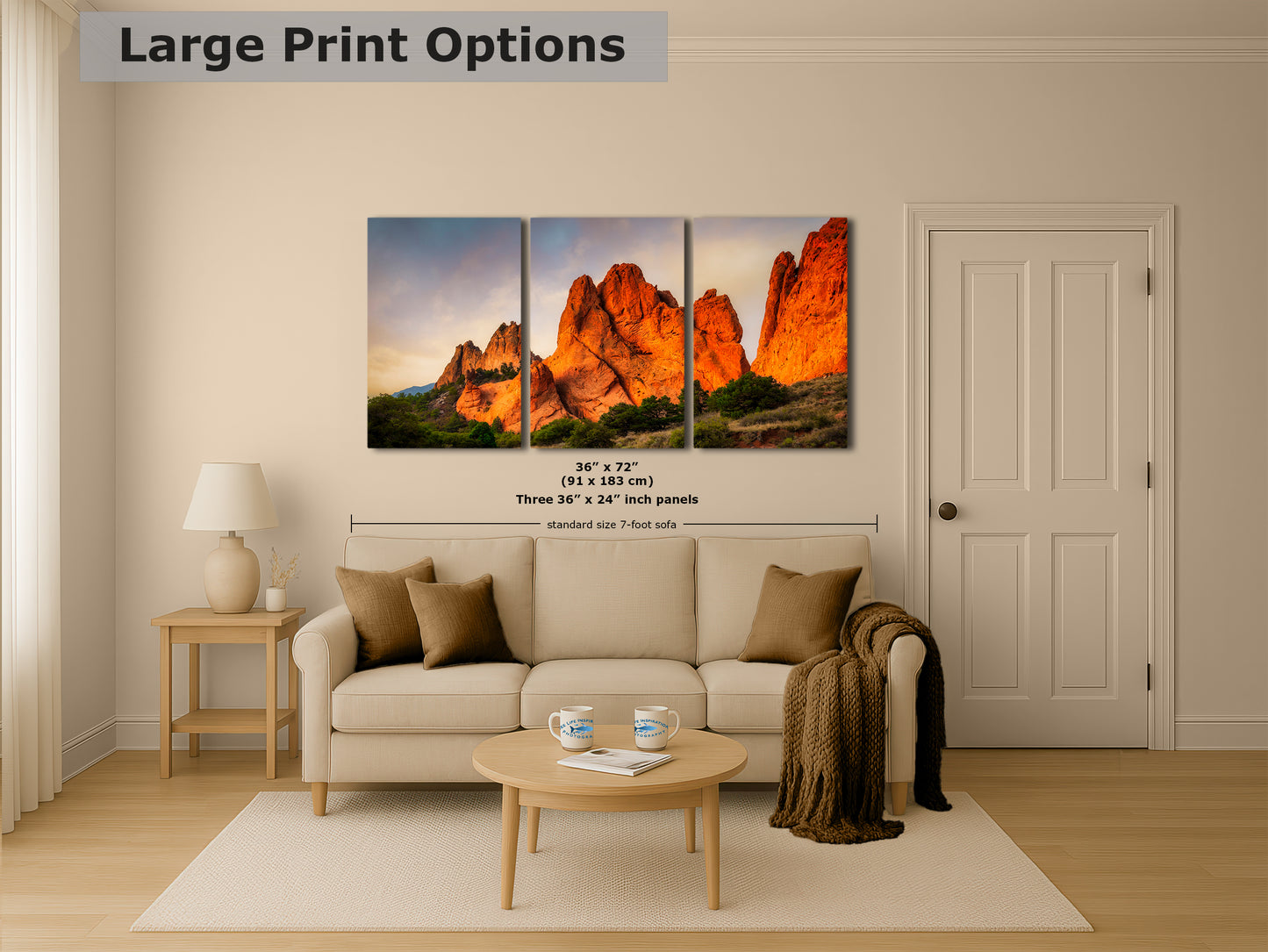 Garden of the Gods Colorado Mountain Picture, Vibrant Rocky Mountain Nature Photo for Meditation Relaxation and Bohemian Decor