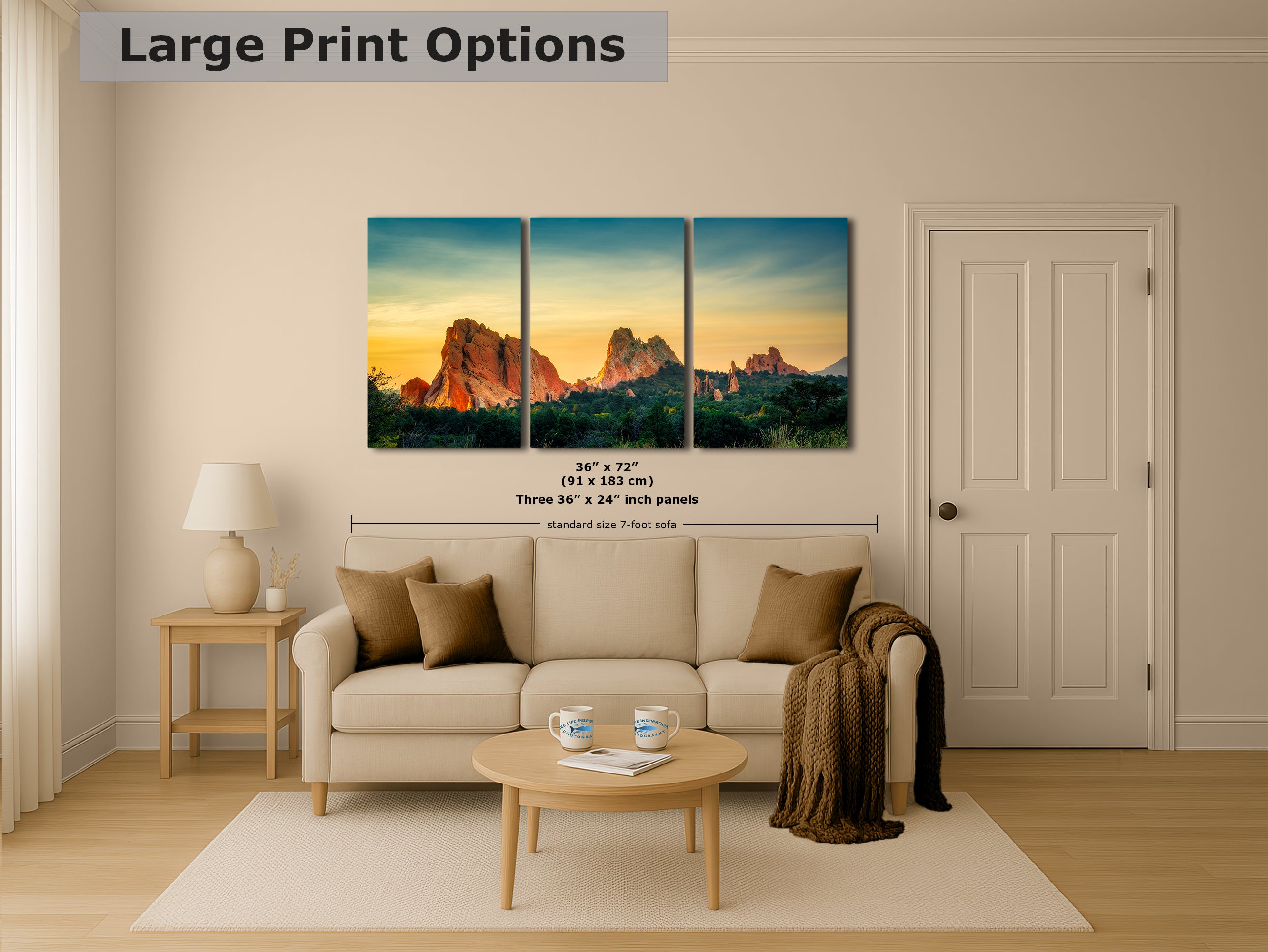 Garden of the Gods Colorado Mountain Picture, Nature Photo of Rocky Mountains for Meditation Relaxation Artwork Bohemian House Decor