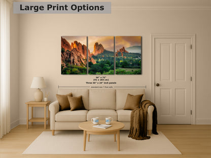 Garden of the Gods Colorado Mountain Picture Nature Photo, Rocky Mountain Relaxation Artwork for Meditation, Office, & House Decor