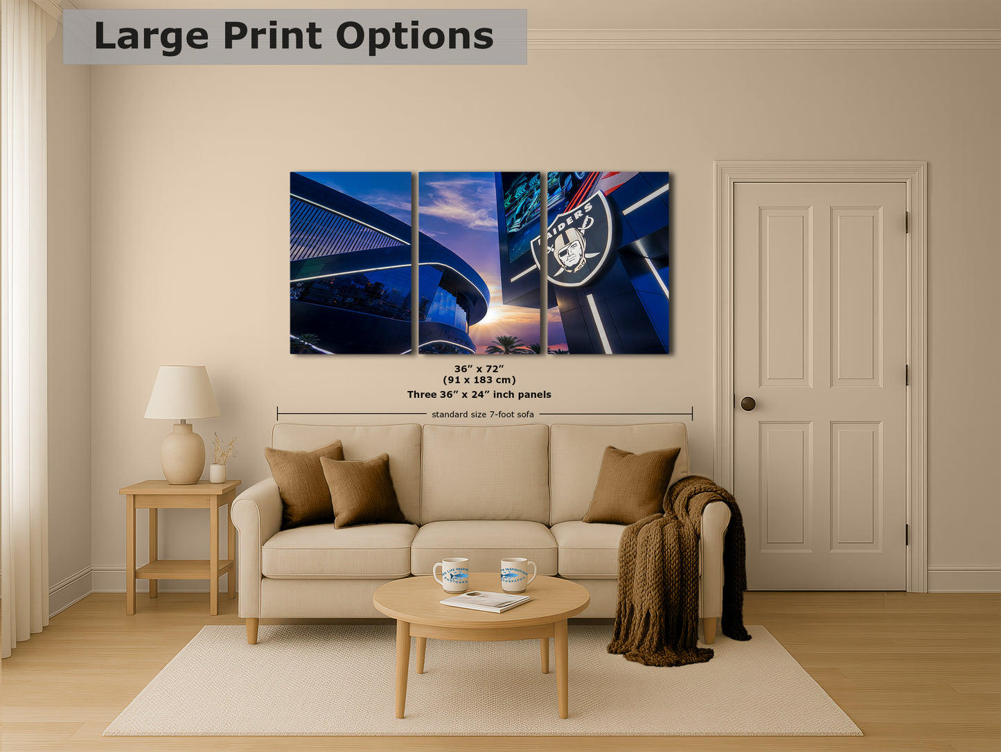 Las Vegas Raiders Football Decor, Allegiant Stadium Photograph Poster, NFL Man Cave, Dorm Room & Office Wall Art