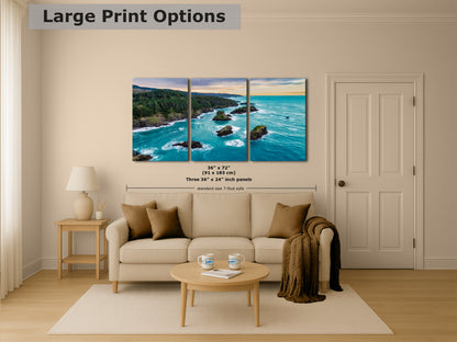 Aerial Oregon Coast Ocean Picture Sunrise, Pacific Northwest Nature Photo