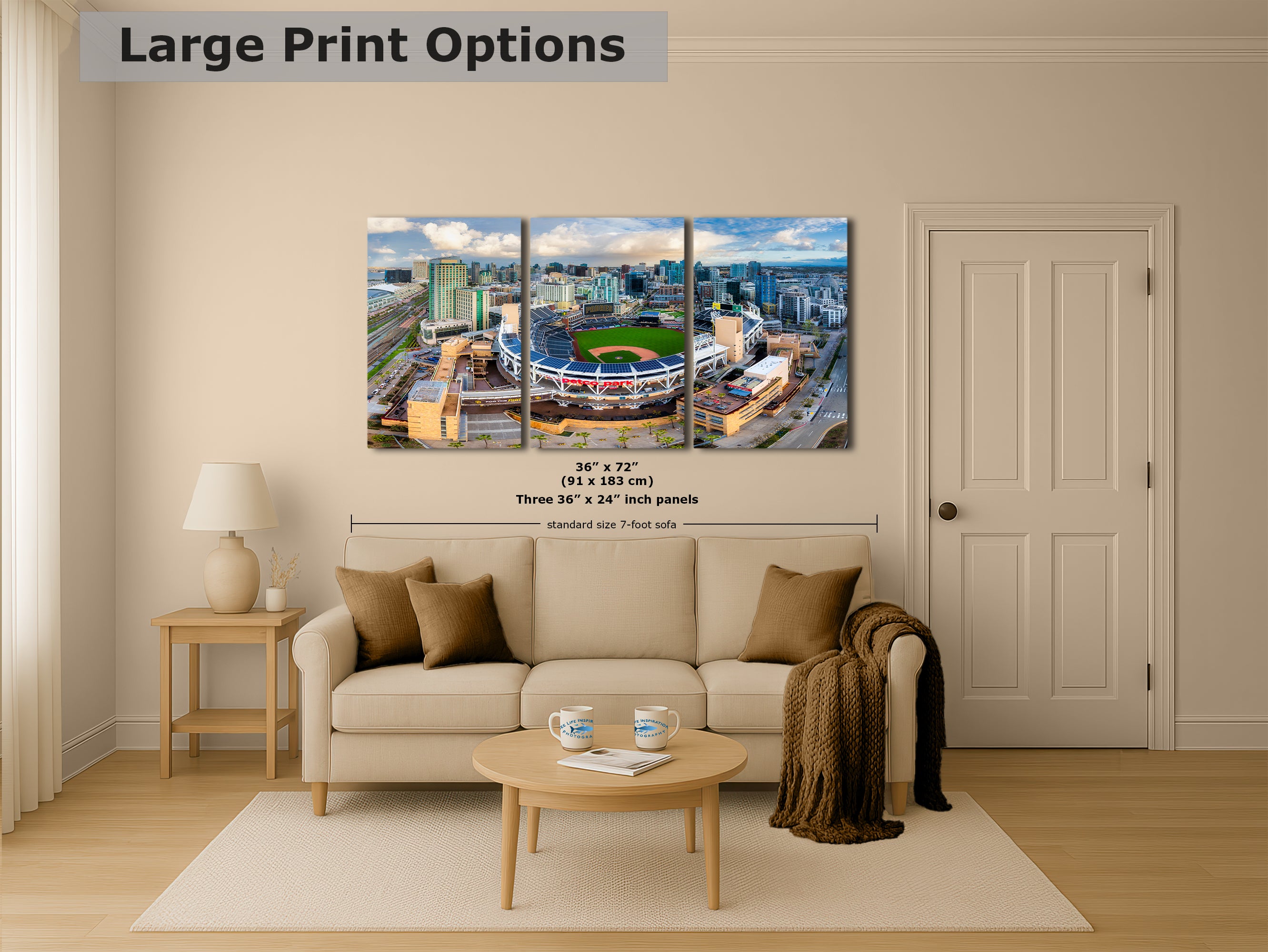 Petco Park Wall Art, San Diego Padres Skyline Print, MLB Stadium Decor