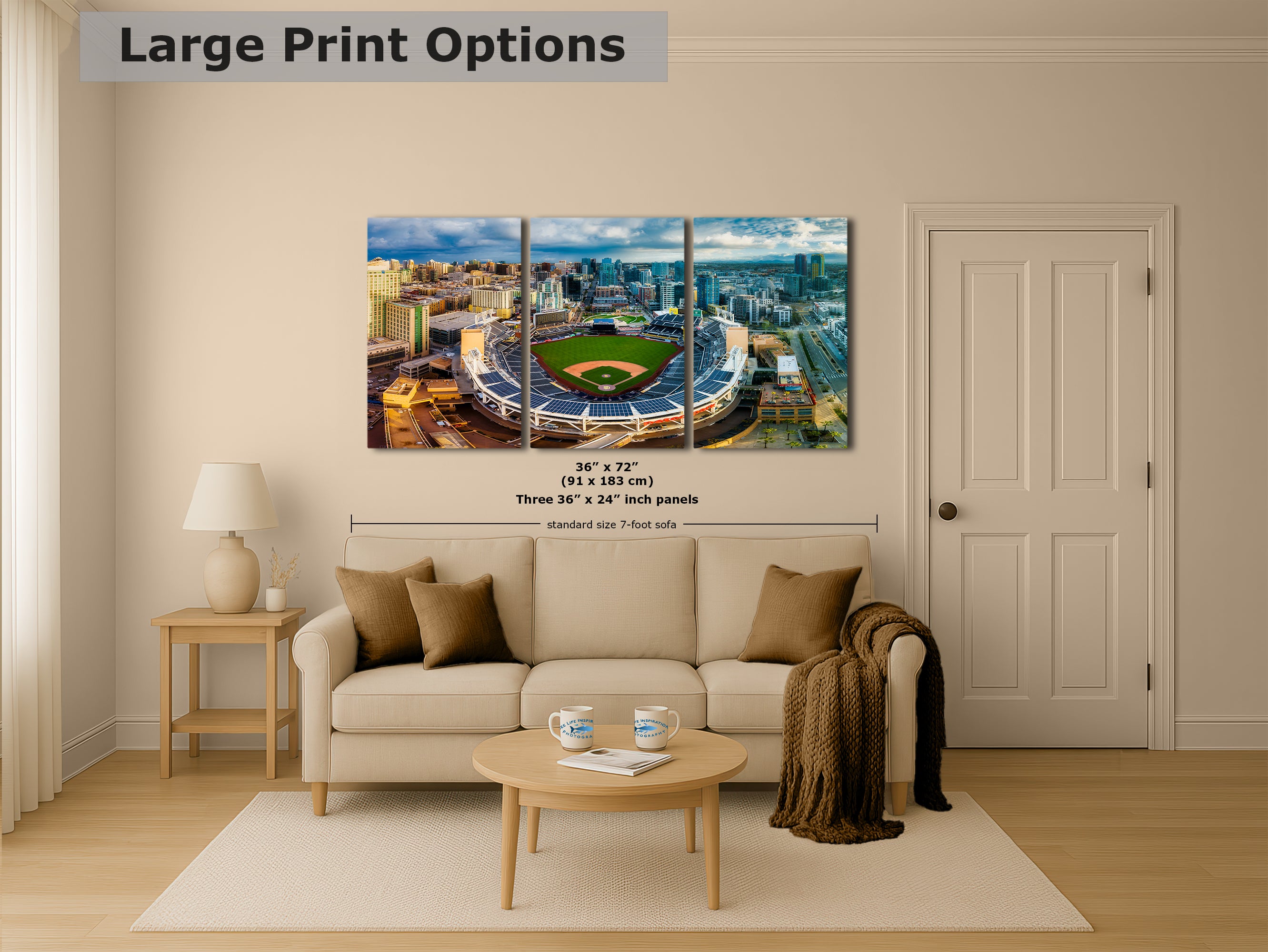 San Diego Padres Petco Park Wall Art, MLB Stadium Decor Skyline Print