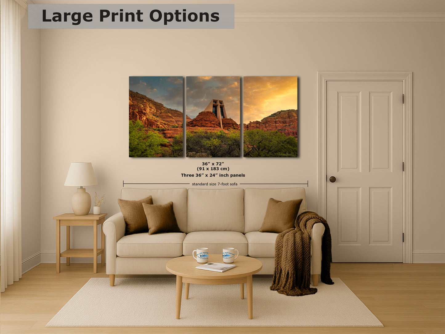 Chapel of the Holy Cross Sedona Arizona Desert Picture, Southwestern Wall Art, Church Landscape Print, Office Decor, Cubicle & Home Wall Art