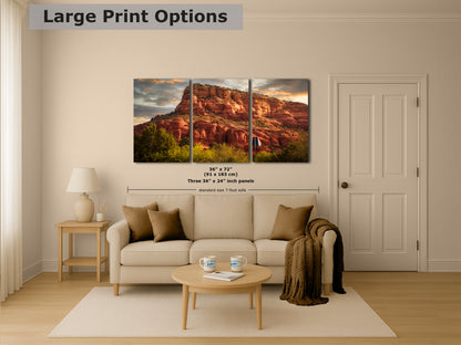 Chapel of the Holy Cross Sedona Arizona Desert Picture, Southwestern Nature Photo, Church and Canyon Photography, Canvas Print