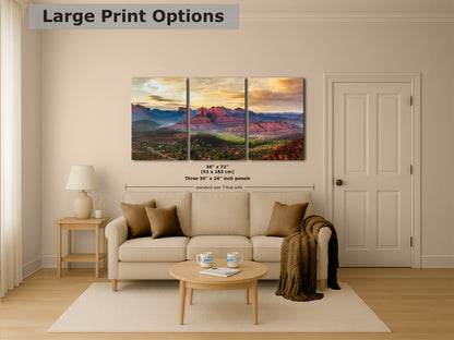 Cathedral Rock View, Sedona Arizona Desert Picture Nature Photo Relaxation Artwork for Meditation, Office, and House Decor