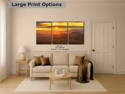 Grand Canyon National Park Sunset, Arizona Desert Picture Nature Photo, Bohemian Style Relaxation Artwork for Meditation, Apartment, Office & House Decor