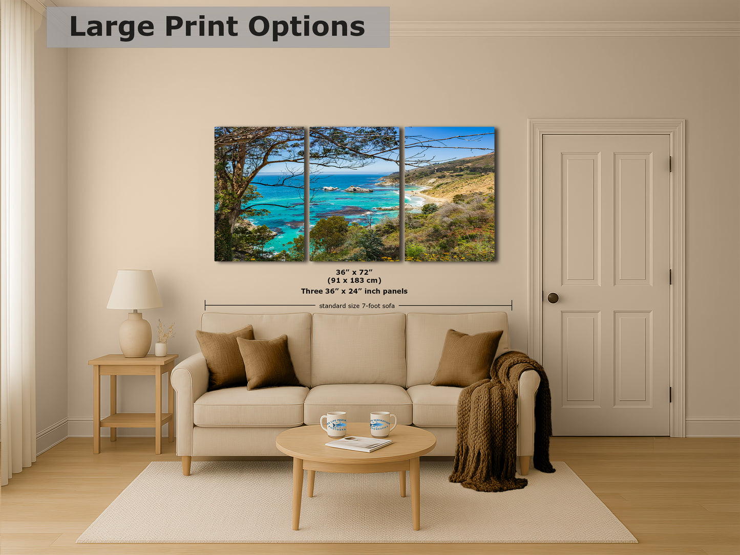 Pfeiffer Beach Big Sur California Coastline Ocean Picture Nature Photo, Relaxation Artwork, Meditation, Office House Decor