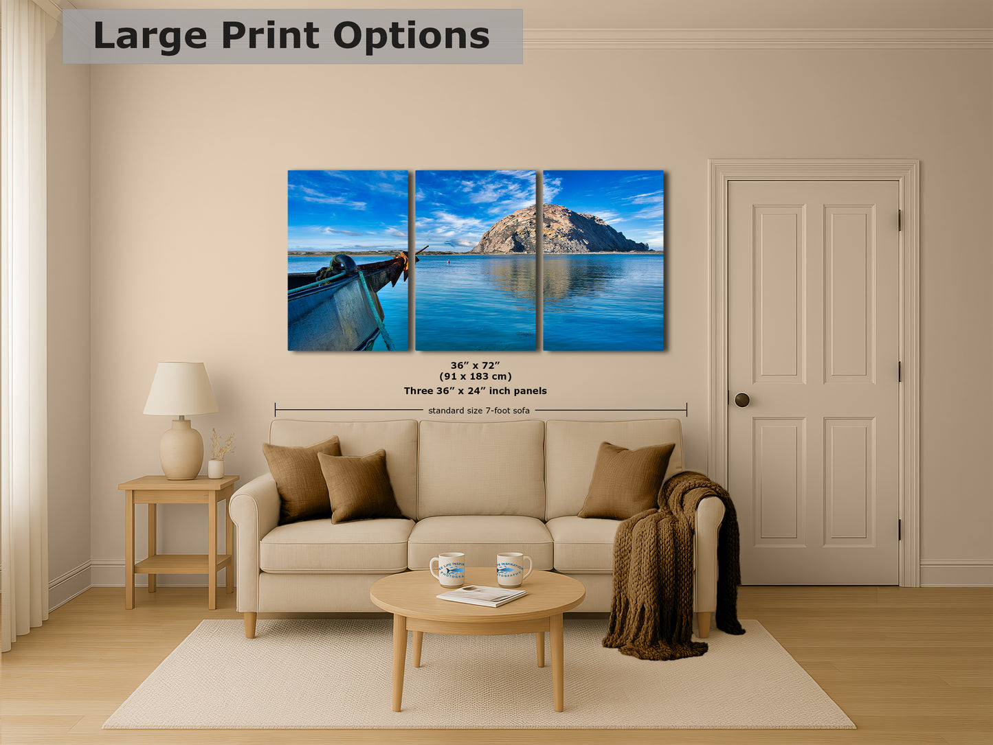 Morro Bay California Coastline Ocean Picture Nature Photo, Morro Rock Coastal Relaxation Artwork, Dorm Room, Office & House Decor