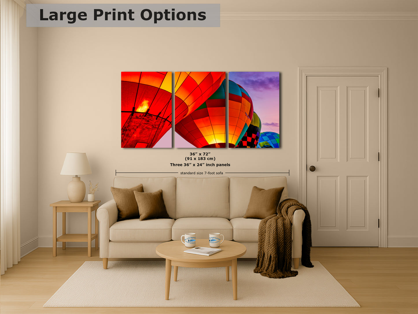 Hot Air Balloon Festival Morning Glow Photo | Albuquerque New Mexico Balloon Fiesta Wall Art | Office, Cubicle & House Decor