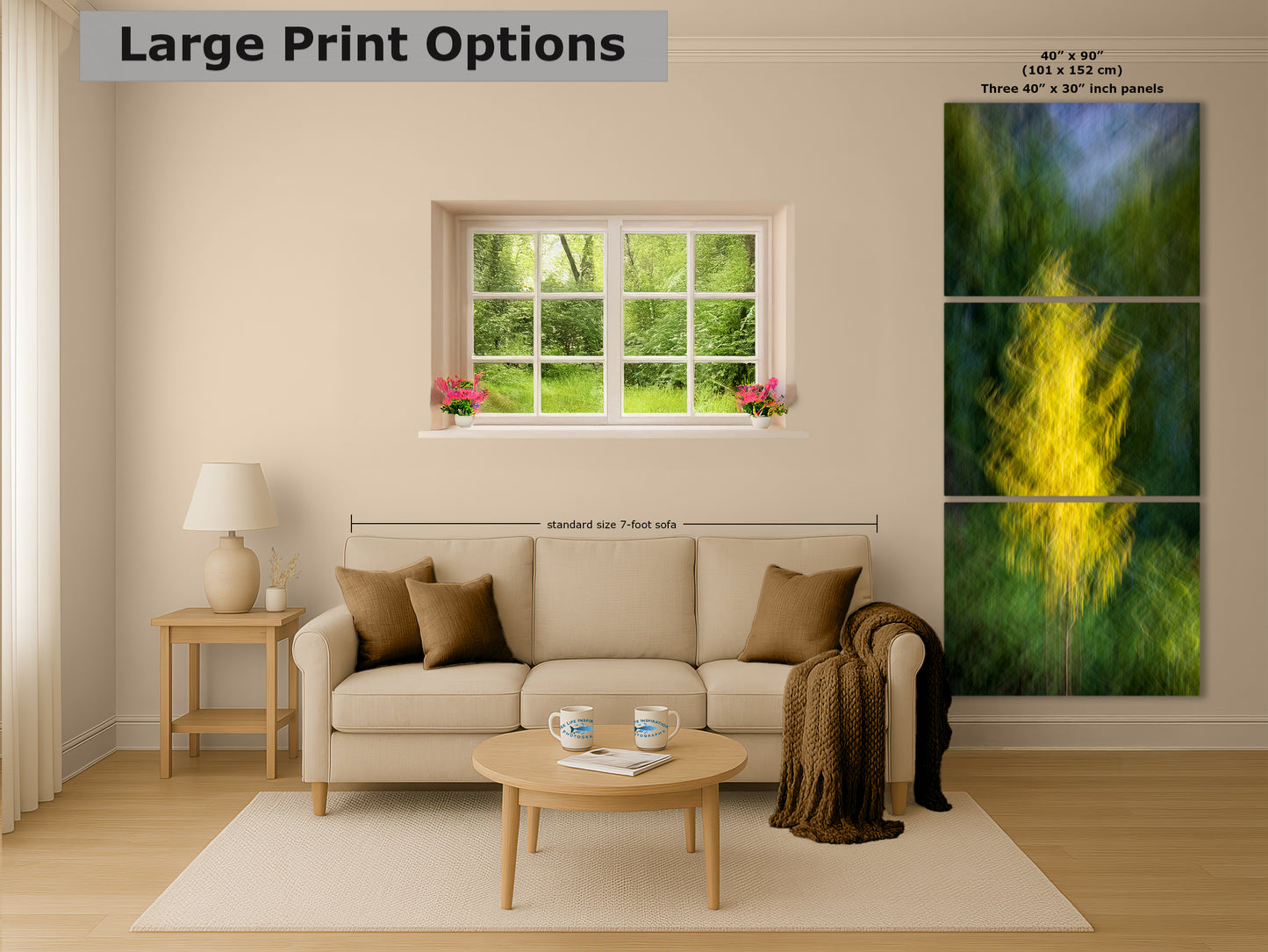 Impressionist Art Forest Picture Abstract Nature Photo, Relaxation Artwork, Forest Bathing Wall Decor, Meditation, Bohemian Style Canvas Print