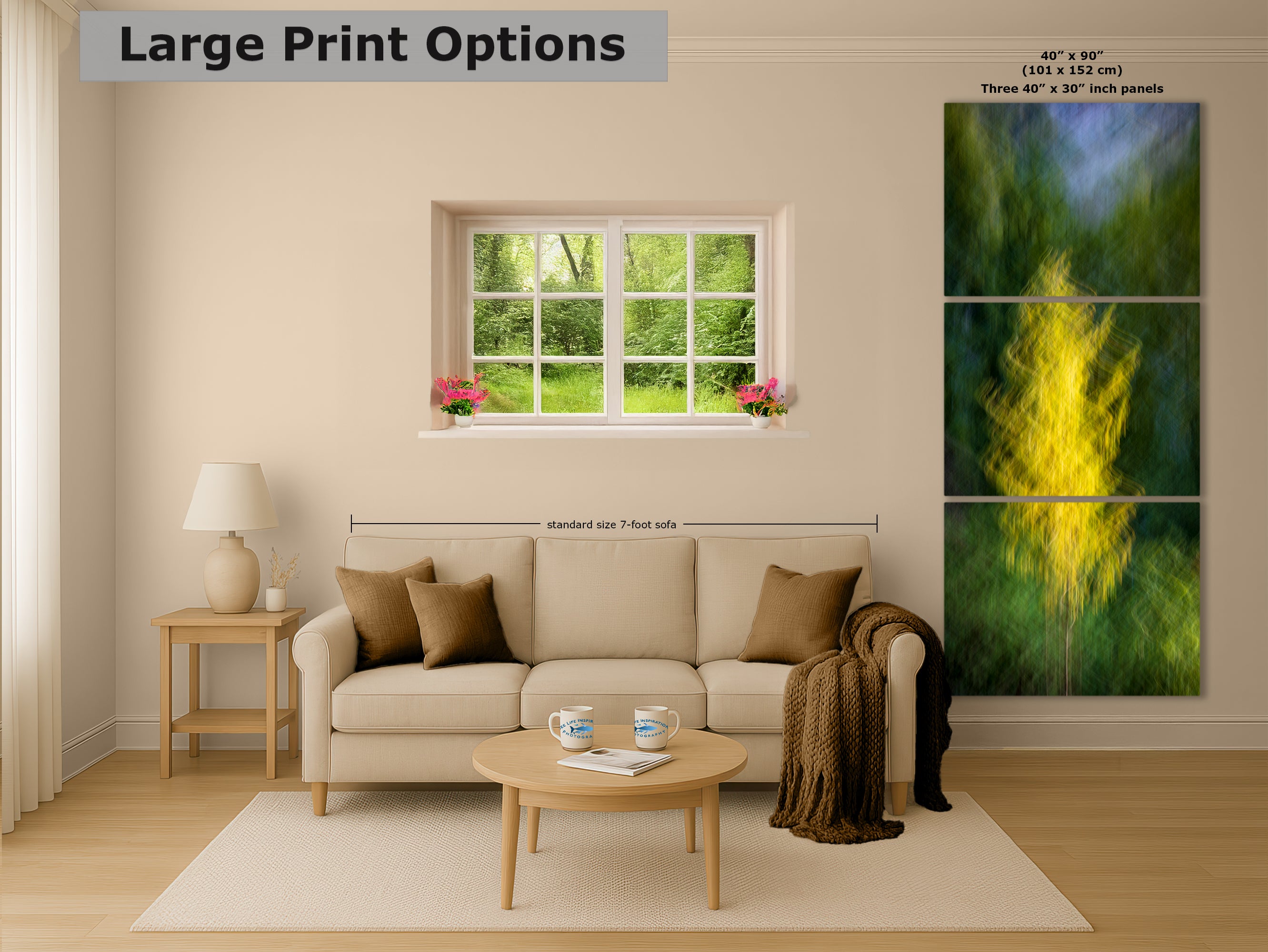 Impressionist Art Forest Picture Abstract Nature Photo, Relaxation Artwork, Forest Bathing Wall Decor, Meditation, Bohemian Style Canvas Print