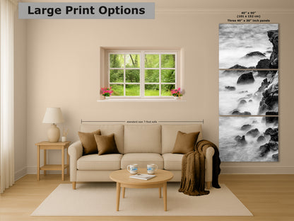 Point Lobos Carmel California Coastline Abstract Ocean Picture, Relaxation Artwork Nature Photo for Meditation, Office, Dorm, House Decor