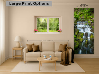 Yosemite National Park Waterfall Picture Nature Photo Relaxation Artwork for Meditation, Office, Apartment, and House Decor