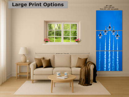 US Airforce Thunderbirds F-16 Fighting Falcon Aviation Artwork, Military Jet Fighter Wall Decor, Aviation Photo, Man Cave or Garage Art