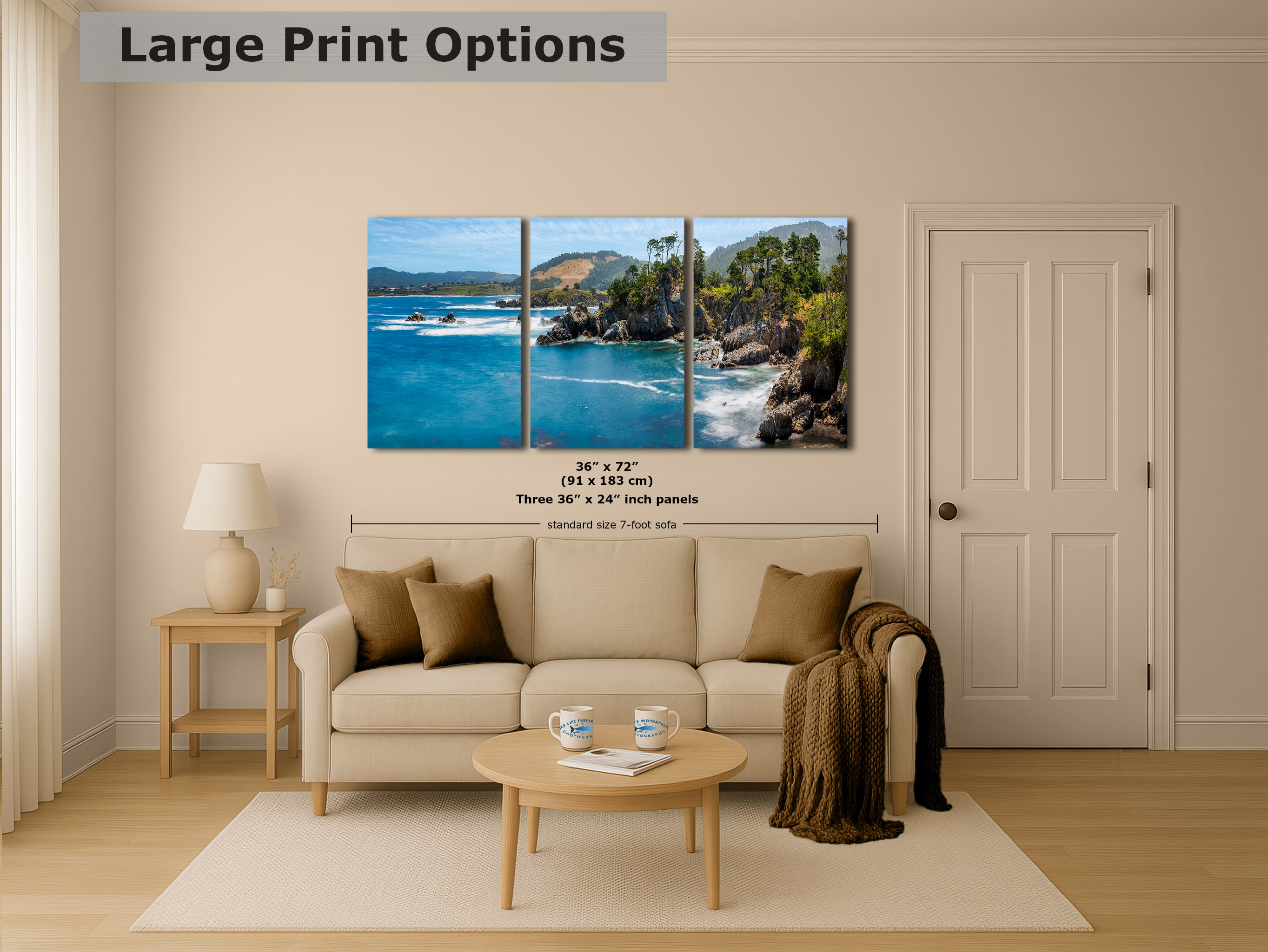 Point Lobos Carmel California Coastline Ocean Picture Seascape, Relaxation Artwork Nature Photo for Meditation, Office, Dorm, House Decor