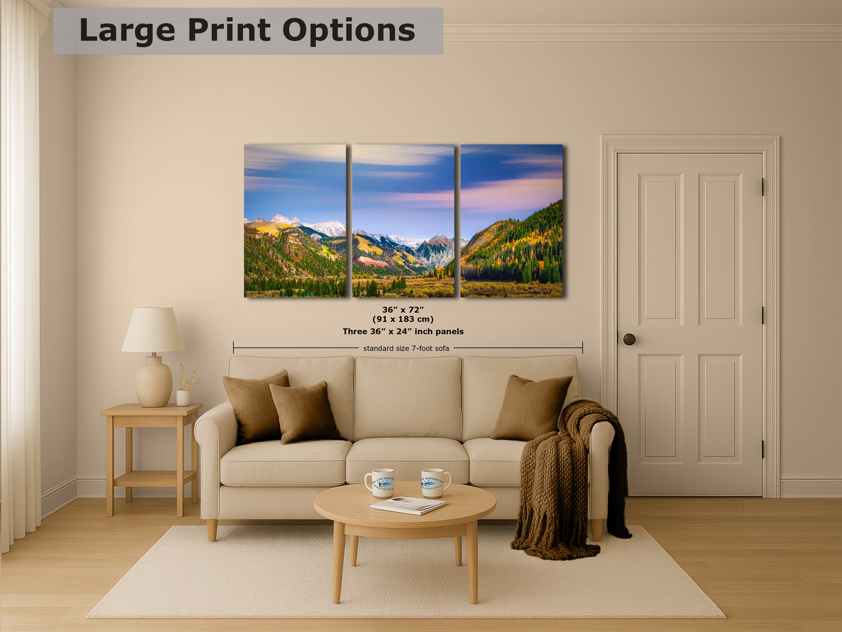 Telluride Colorado San Juan Mountain Picture, Fall Colors Aspen Trees Forest Picture Nature Photo for Relaxation Artwork, Meditation and House Decor