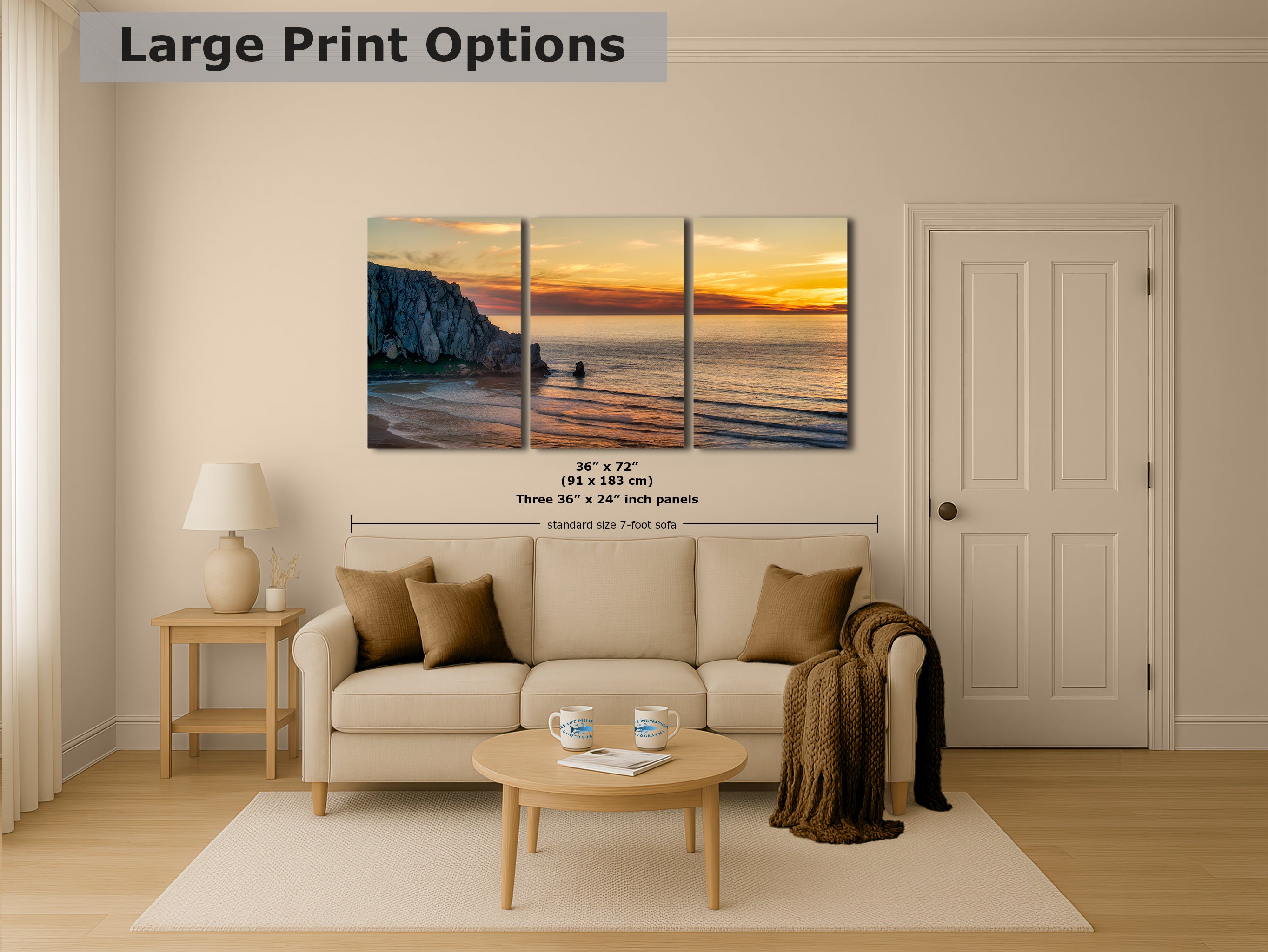 Morro Bay California Coastline Ocean Picture Nature Photo, Morro Rock Aerial Sunset Coastal Relaxation Artwork, Dorm Room, Office & House Decor