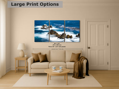 Carmel California Coastline Ocean Picture Nature Photo, Relaxation Artwork, Beach Wall Art for Meditation, Office, and House Decor