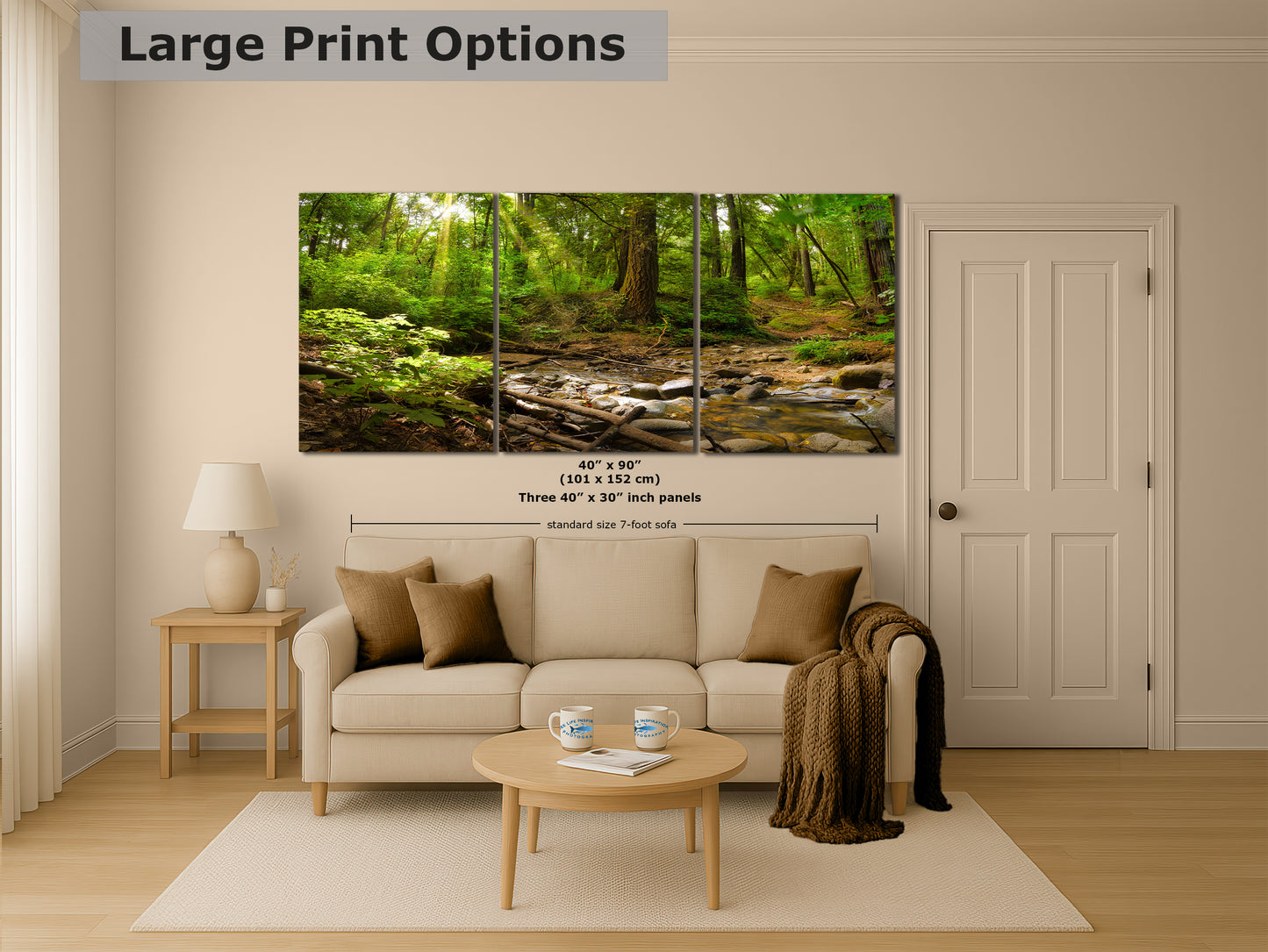 Redwood Trees Forest Picture Nature Photo, Forest Bathing in Santa Cruz California Coast Wall Art, Relaxing Artwork for House Decor & Office
