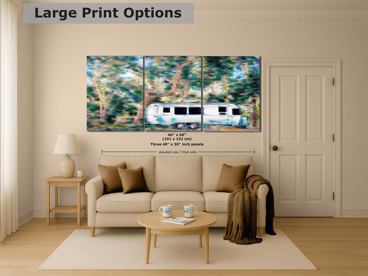 Airstream with Coast Live Oak Camping Decor