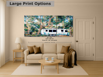 Airstream with Coast Live Oak Camping Decor