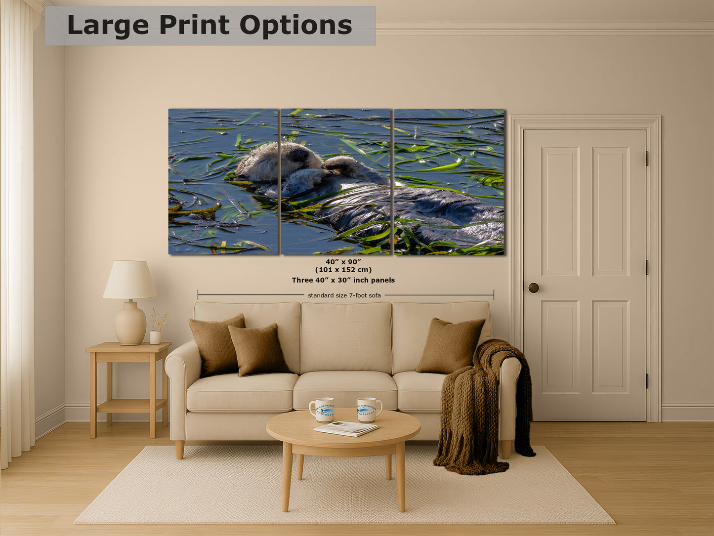 Sea Otter Picture Marine Mammal Wildlife Photography, Relaxing Nature Art Print, Ocean Scene, Dorm Room Decor, Animal Photography