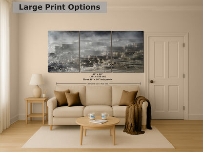 Mammoth Hot Springs Yellowstone National Park Nature Photo | Wyoming Mountain Picture Relaxation Artwork for Meditation or House Decor