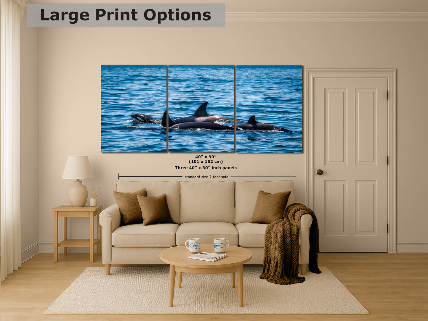 Orca Whale Marine Mammal Wildlife Photography, Killer Whale Ocean Art Print for Nature Lovers and Ocean Enthusiasts