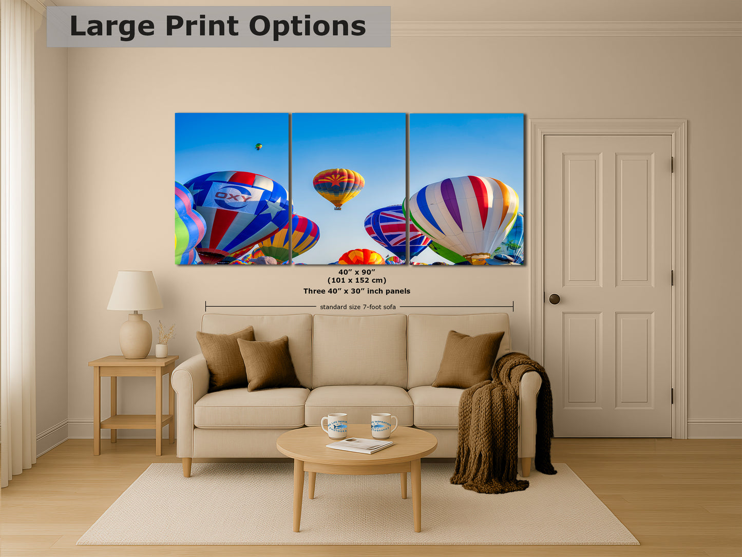 Hot Air Balloon Festival Mass Ascension Arizona Flag, Albuquerque New Mexico Balloon Fiesta Wall Art | Office, Cubicle & House Decor