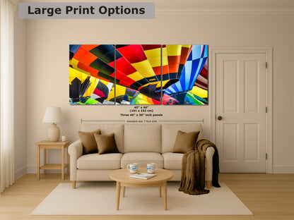 Hot Air Balloon Festival Mass Ascension Close Up | Albuquerque New Mexico Balloon Fiesta Wall Art | Office, Cubicle & House Decor