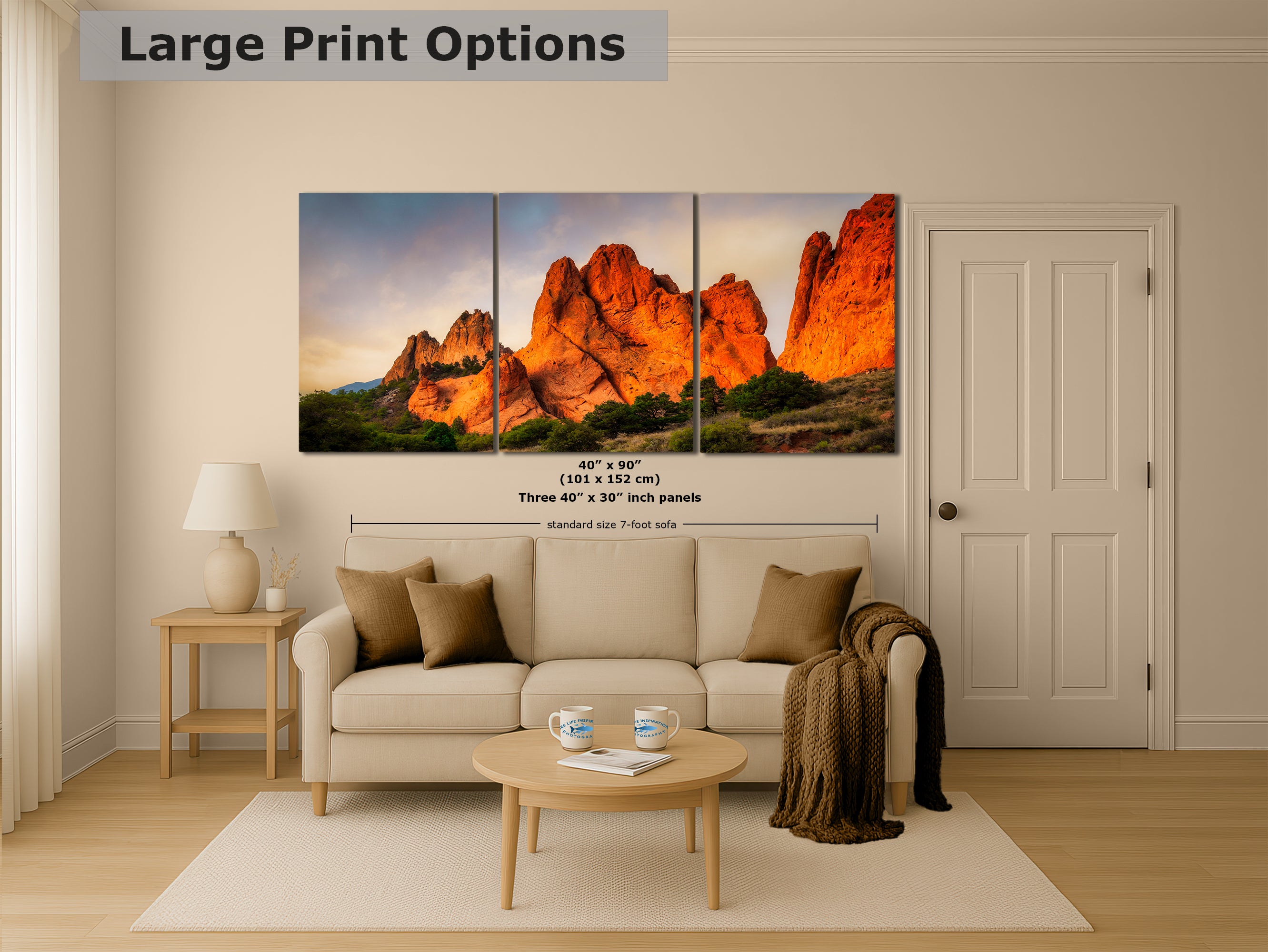 Garden of the Gods Colorado Mountain Picture, Vibrant Rocky Mountain Nature Photo for Meditation Relaxation and Bohemian Decor