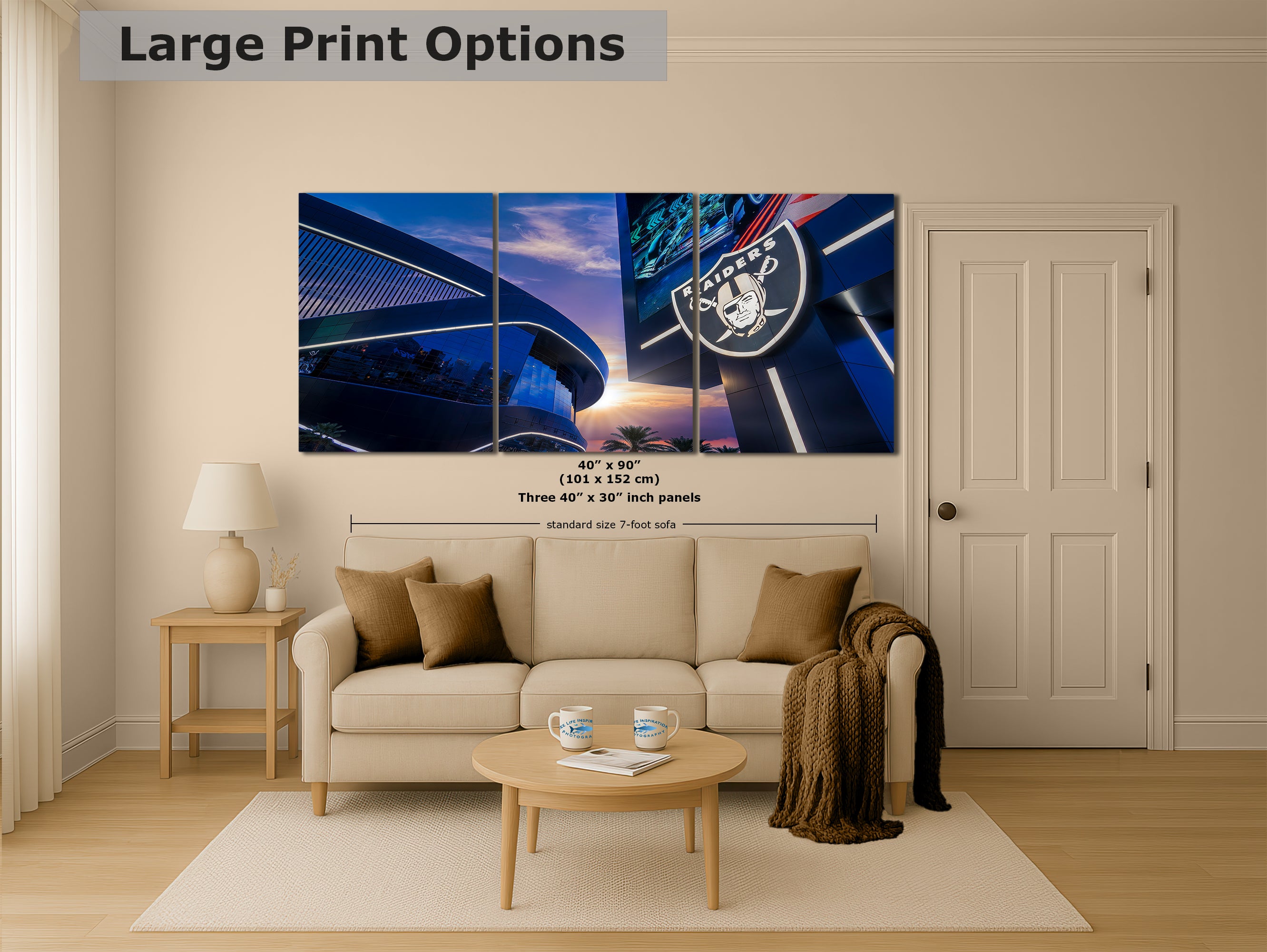 Las Vegas Raiders Football Decor, Allegiant Stadium Photograph Poster, NFL Man Cave, Dorm Room & Office Wall Art