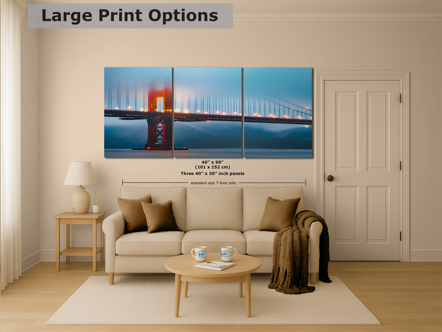 San Francisco Golden Gate Bridge Picture | Romantic Fine Art Photography for Living, Dining, Dorm, or Office
